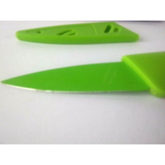 Stainless Steel Plastic Handled Knives Colorful With Sheaths Purple Green - Picture 7 of 12